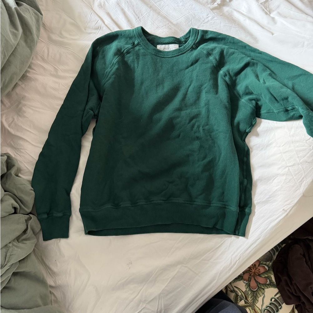 THE GREAT. Green Sweatshirt